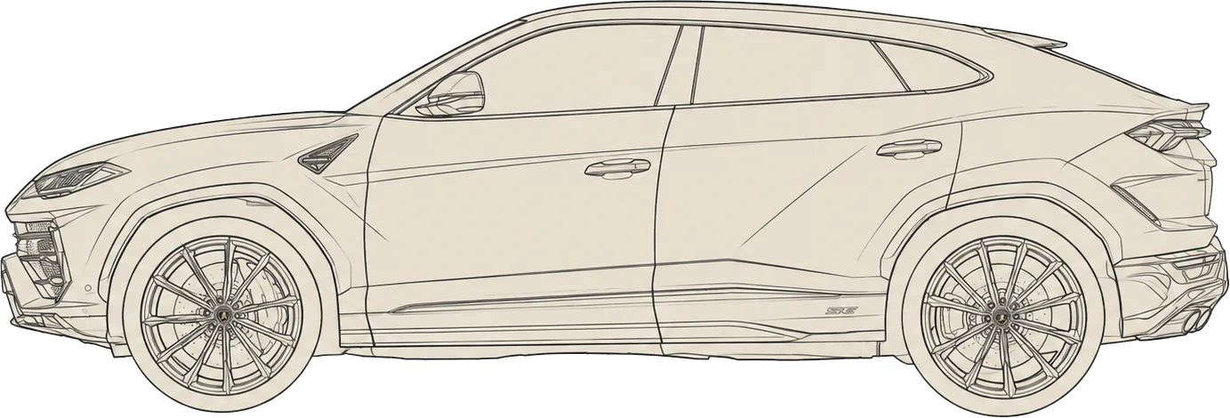 Lamborghini Urus SE blueprint